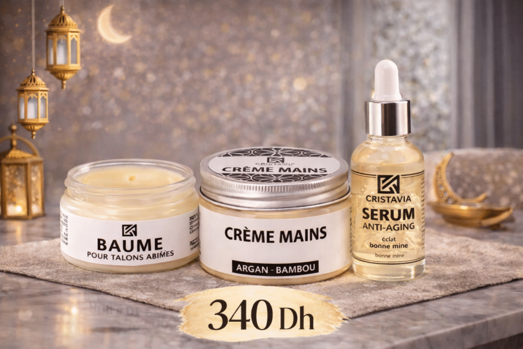 Pack soin Cristavia baume crème mains sérum anti-aging